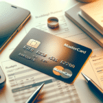Et moderne kredittkort i fokus (365 Privat MasterCard-stil) på et bord med smarttelefon, budsjettark og myke, varme farger. Stil: realistisk, profesjonell finansillustrasjon.